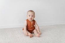 Load image into Gallery viewer, Linen Bubble Romper <br> Clay