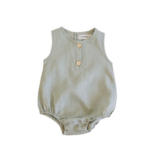 Load image into Gallery viewer, Linen Bubble Romper <br> Sage