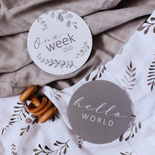 Load image into Gallery viewer, Wild Fern & Grey Reversible Milestone Cards