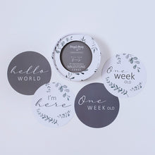 Load image into Gallery viewer, Wild Fern & Grey Reversible Milestone Cards