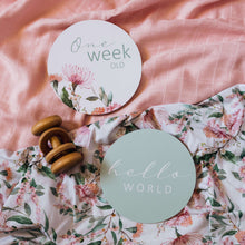 Load image into Gallery viewer, Wattle & Sage Reversible Milestone Cards