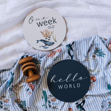 Load image into Gallery viewer, Whale & Azure Reversible Milestone Cards