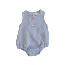 Load image into Gallery viewer, Linen Bubble Romper <br> Ocean