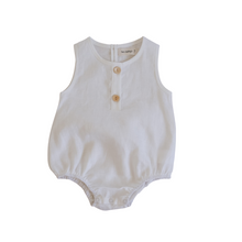 Load image into Gallery viewer, Linen Bubble Romper <br> Coconut