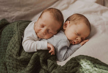 Load image into Gallery viewer, Diamond Knit Baby Blanket <br> Olive