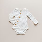 Load image into Gallery viewer, Bamboo Long Sleeve Bodysuit <br> Milk