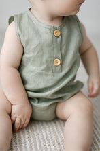 Load image into Gallery viewer, Linen Bubble Romper <br> Sage