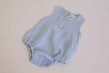 Load image into Gallery viewer, Linen Bubble Romper <br> Ocean
