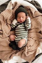 Load image into Gallery viewer, Merino Wool Bonnet & Booties Set <br> Olive