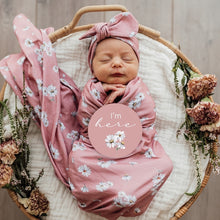 Load image into Gallery viewer, Jersey Wrap & Topknot Set <br> Daisy