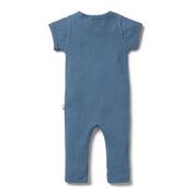 Load image into Gallery viewer, Organic Rib Zipsuit <br> Ocean