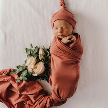 Load image into Gallery viewer, Jersey Wrap & Beanie Set <br> Clay