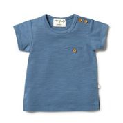Load image into Gallery viewer, Organic Pocket Tee <br> Anchor Blue