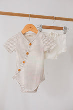 Load image into Gallery viewer, Short Sleeve Bodysuit <br> Fawn Stripe