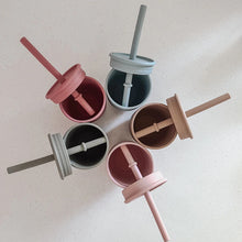 Load image into Gallery viewer, BIG KIDS Silicone Cup & Straw