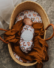 Load image into Gallery viewer, Jersey Wrap & Beanie Set <br> Sunset Rainbow