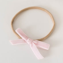 Load image into Gallery viewer, Velvet Petite Bow <br> Lullaby Pink