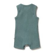 Load image into Gallery viewer, Organic Rib Boyleg Growsuit <br> Pine Green