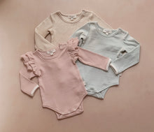 Load image into Gallery viewer, Ribbed Long Sleeve Onesie <br> Dusty Sage
