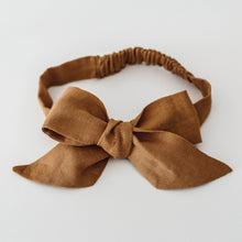Load image into Gallery viewer, Linen Pre-Tied Headband <br> Mustard