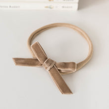 Load image into Gallery viewer, Velvet Petite Bow <br> Pebble
