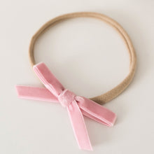 Load image into Gallery viewer, Velvet Petite Bow <br> Rose Pink
