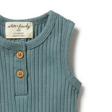 Load image into Gallery viewer, Organic Rib Boyleg Growsuit <br> Pine Green