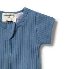 Load image into Gallery viewer, Organic Rib Zipsuit <br> Ocean