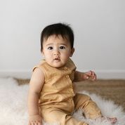 Load image into Gallery viewer, Linen Button Up Romper <br> Golden