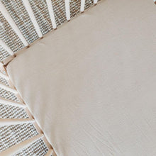 Load image into Gallery viewer, Bamboo Linen Jersey Fitted Cot Sheet <br> Dove