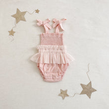Load image into Gallery viewer, Shirred Tutu Romper- Ballet Pink