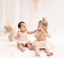 Load image into Gallery viewer, Shirred Tutu Romper- Ballet Pink