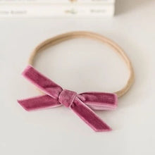 Load image into Gallery viewer, Velvet Petite Bow <br> Mauve