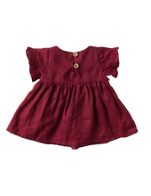 Load image into Gallery viewer, Ella Linen Dress- Cherry Red