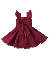 Load image into Gallery viewer, Alaia Linen Dress- Cherry Red