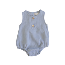 Load image into Gallery viewer, Linen Bubble Romper &lt;br&gt; Ocean
