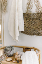 Load image into Gallery viewer, Diamond Knit Baby Blanket &lt;br&gt; Cream

