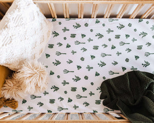 Fitted Cot Sheets <br> Cactus