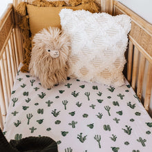 Load image into Gallery viewer, Fitted Cot Sheets &lt;br&gt; Cactus
