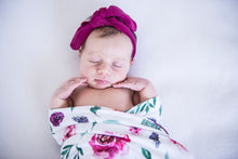 Load image into Gallery viewer, Jersey Wrap &amp; Topknot Set &lt;br&gt; Peony Bloom
