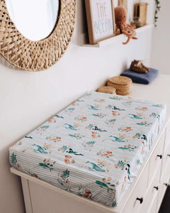 Bassinet Sheet/Change Pad Cover <br> Whale