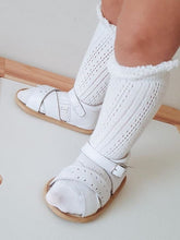 Load image into Gallery viewer, Frill Knee High Socks &lt;br&gt; White
