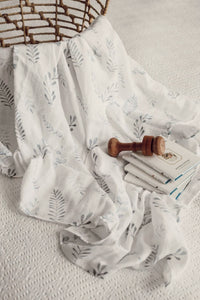 Organic Muslin Wrap <br> Wild Fern