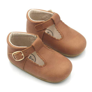 Wax Leather T-Bars <br> Tan