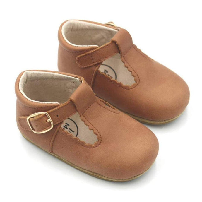 Wax Leather T-Bars <br> Tan