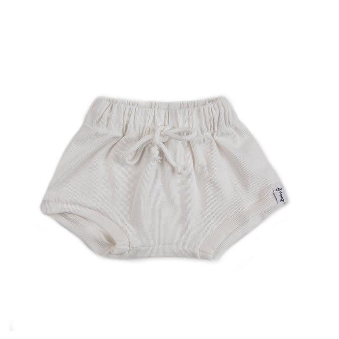 Shorties <Br> White Ribbed
