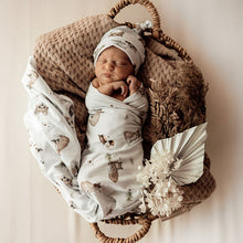 Load image into Gallery viewer, Baby Jersey Wrap &amp; Beanie Set &lt;br&gt; Fox
