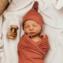 Load image into Gallery viewer, Jersey Wrap &amp; Beanie Set &lt;br&gt; Clay
