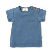 Load image into Gallery viewer, Organic Pocket Tee &lt;br&gt; Anchor Blue
