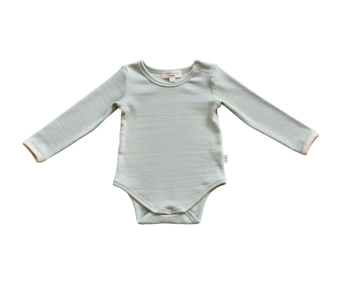 Ribbed Long Sleeve Onesie <br> Dusty Sage